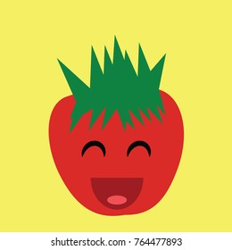 cute and funny strawberry vector design