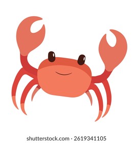 Cute and funny stylized crab