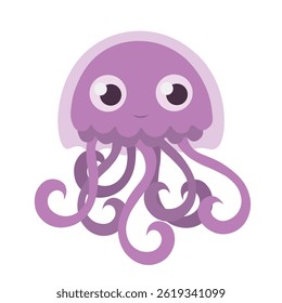 Cute and funny stylized jellyfish