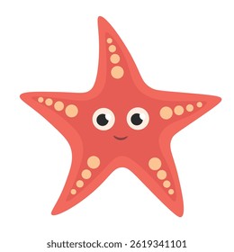 Cute and funny stylized starfish