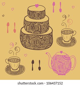 cute and funny tea party set