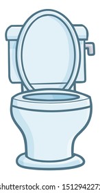 Cute and funny toilet looking from front view