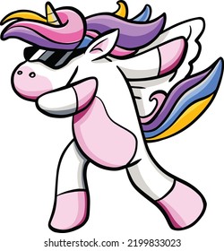 cute funny unicorn dabbing princess pose