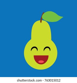 cute and funny vector design of an pear