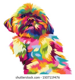 Cute and Funny Vector Pop Art of a dog