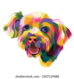 Cute and Funny Vector Pop Art of a dog