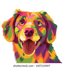 Cute And Funny Vector Pop Art Of A Dog