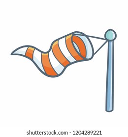 Cute and funny wind flag at the airport - vector