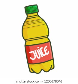 Cute and funny yellow juice packaging - vector