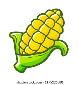 Cute and funny yummy corn ready to harvest - vector