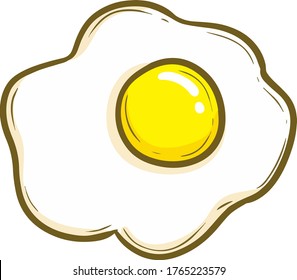 Cute and funny yummy. fried egg for your breakfast