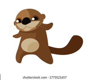 cute furry animal castor armin cartoon