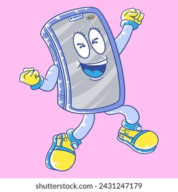 Cute Gadget Cartoon Mascot Illustration