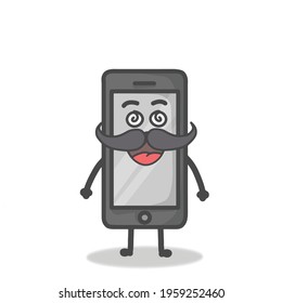 Cute Gadget Character Flat Cartoon Emoticon Vector Template Design Illustration