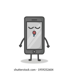 Cute Gadget Character Flat Cartoon Emoticon Vector Template Design Illustration