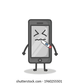 Caracteres de gadget de corte plano Dibujo de dibujos animados emoticonos Plantilla de diseño Ilustración