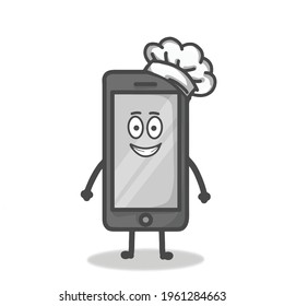 Cute Gadget Character Flat Cartoon Emoticon Vector Template Design Illustration
