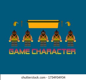 cute game character design with accesories for mini game