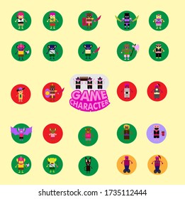 cute game character design with accesories for mini game