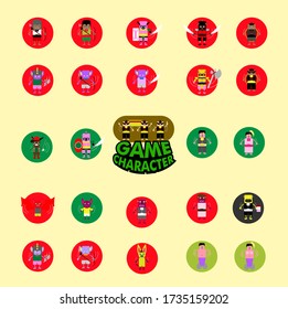cute game character design with accesories for mini game