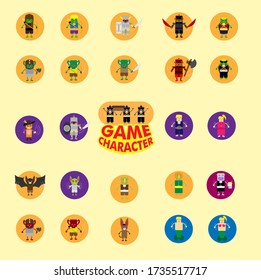 cute game character design with accesories for mini game