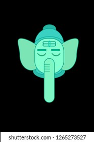 Cute ganesha vector design. Ganesh vector illustrated art.