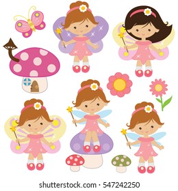 Garden Fairy Vector Illustration Stock Vector (Royalty Free) 306399311 ...