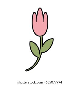 cute garden flower decorative icon