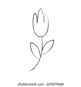 cute garden flower decorative icon