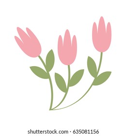 cute garden flower decorative icon