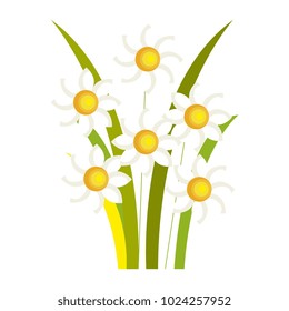 cute garden flowers icon