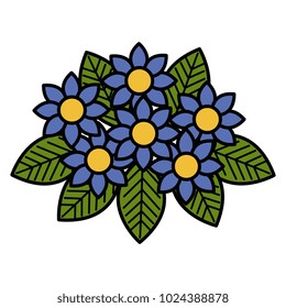 cute garden flowers icon