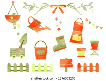 cute gardening decoration collection, pink