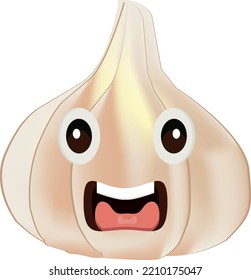 CUTE AND CUTE GARLIC MASCOT  