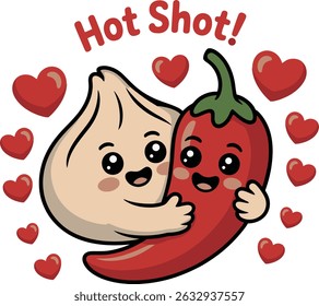 Cute Garlic and Pepper Characters