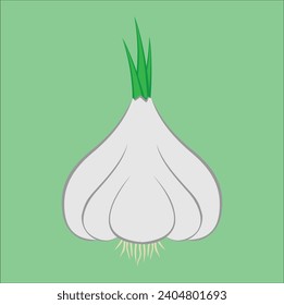 cute garlic vector illustration. suitable for sticker, t-shirt, mug, etc.. Eps 10

