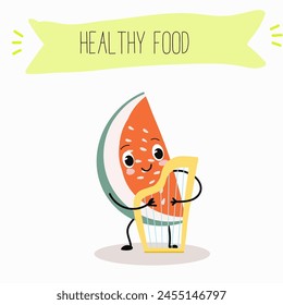 Cute garnet, pomegranate characters, funny fruits, characters with different activities. Flat vector illustration. Organic food, healthy food, illustrations for kids menu, invitations.