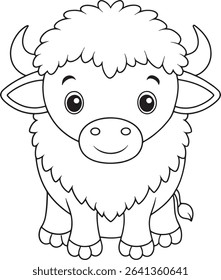 Cute gaur artwork perfect for kids and animal themed activities