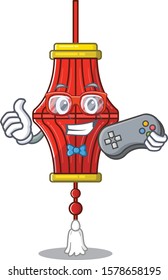 cute geek gamer chinese paper lanterns cartoon character style