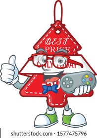 cute geek gamer christmas best price tag cartoon character style