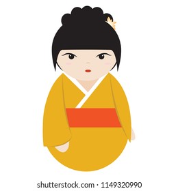Cute geisha character