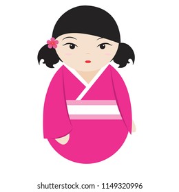 Cute geisha character