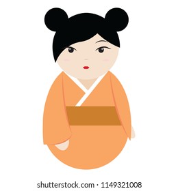 Cute geisha character