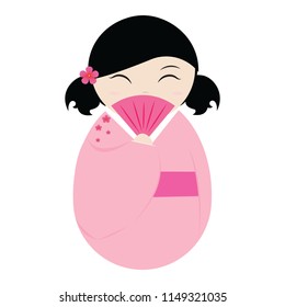Cute geisha character