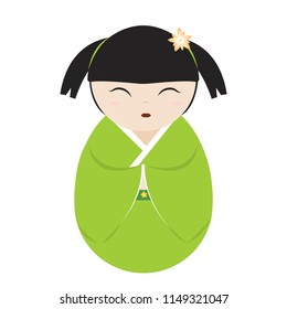 Cute geisha character