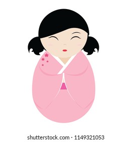 Cute geisha character