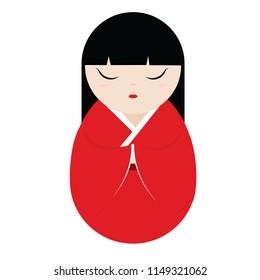 Cute geisha character