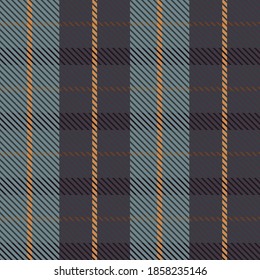Cute gender neutral tartan vector seamless pattern. Checkered scottish flannel print for celtic home decor. For highland tweed trendy graphic design. Tiled rustic houndstooth grid. 