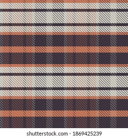 Cute gender neutral tartan vector seamless pattern. Checkered scottish flannel print for celtic home decor. For highland tweed trendy graphic design. Tiled rustic houndstooth grid. 