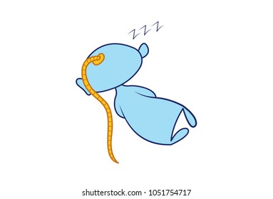 Cute Gennie Character . Vector Illustration. isolated on white background.
